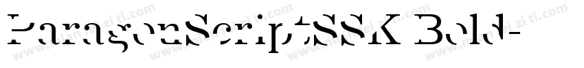 ParagonScriptSSK Bold字体转换